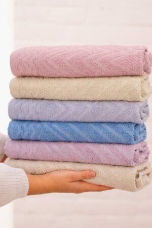 Lot de 6 serviettes visage D1