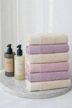 Lot de 6 serviettes visage D2