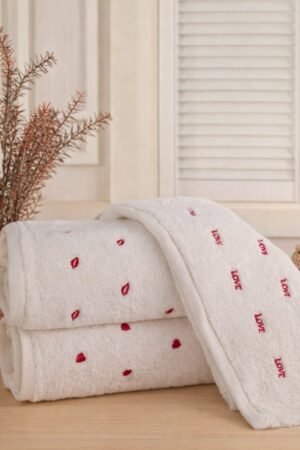 Lot de 3 serviettes LOVE