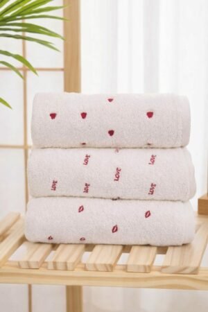 Lot de 3 serviettes LOVE