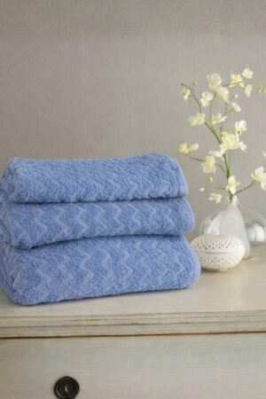 Lot de serviettes de douche BLEU 3 pcs