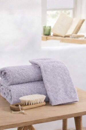 Lot de serviettes de douche Violet 3 pcs