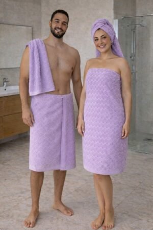 Lot de serviettes de douche Violet 2 pcs