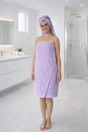 Lot de serviettes de douche Violet 2 pcs