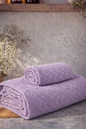 Lot de serviettes de douche Violet 2 pcs