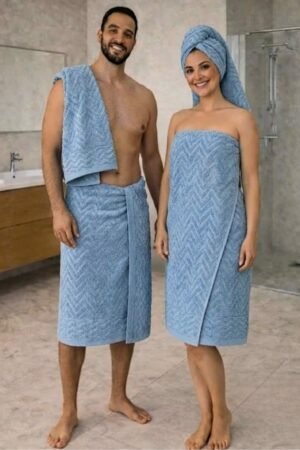 Lot de serviettes de douche BLEU 2 pcs