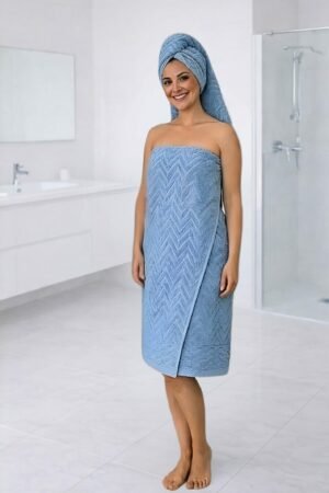 Lot de serviettes de douche BLEU 2 pcs