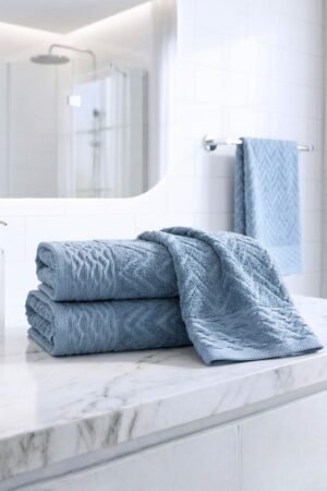 Lot de serviettes de douche BLEU 2 pcs