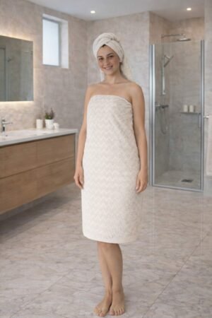 Lot de serviettes de douche BEIGE 2 pcs