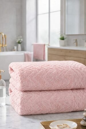 Lot de serviettes de douche ROSE 2 pcs