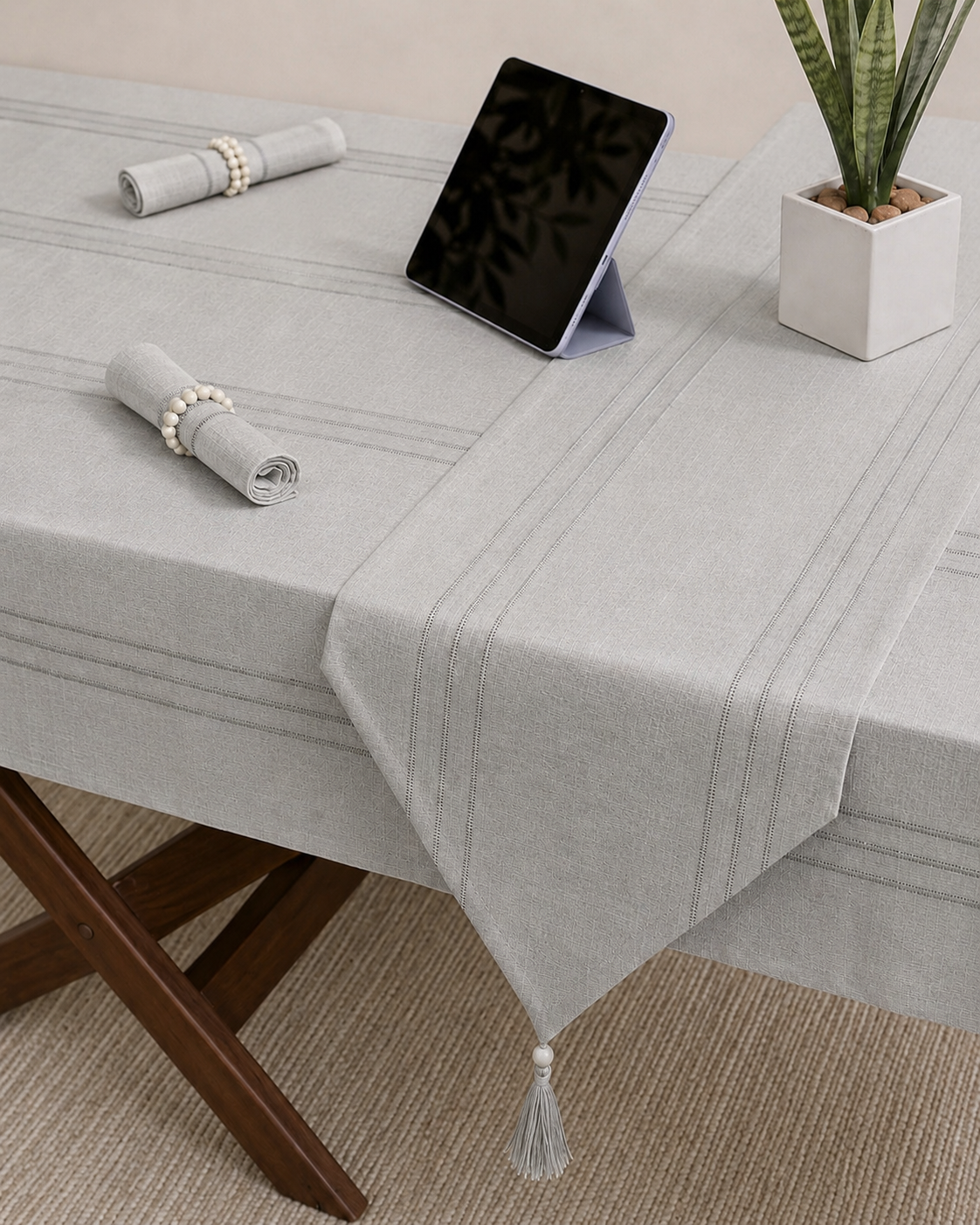 Ensemble de Table 8 Personnes " Gris Clair " , 18 pièces