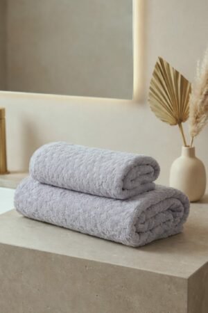 Lot de serviettes de douche GRIS 2 pcs