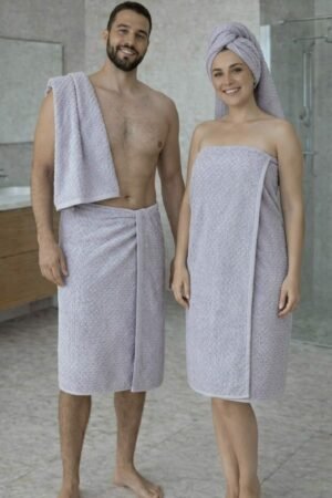 Lot de serviettes de douche GRIS 2 pcs