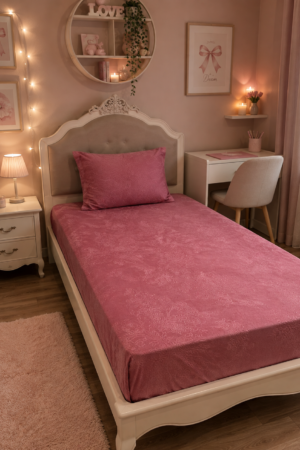 Housse Polaire baroque – 1 Place (ROSE)