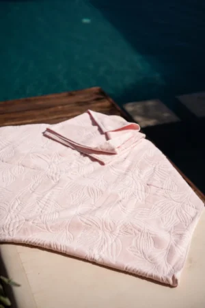 Lot « Couple 6 pièces » Palm Gris clair et Rose bébé