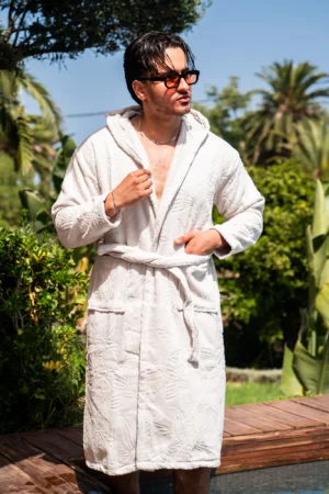 Cape de bain Palm Gris Clair