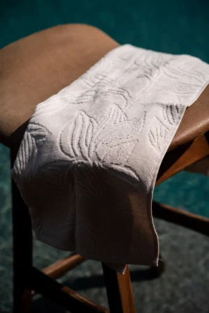 Lot de 2 serviettes Douche et Visage « Palm »  Gris Clair