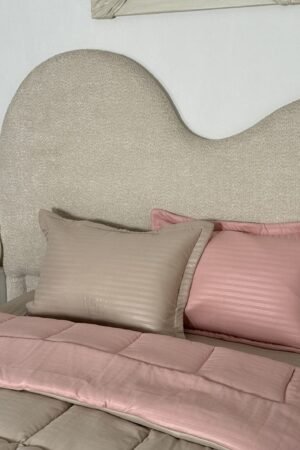 Couette place et demi Beige et Rose