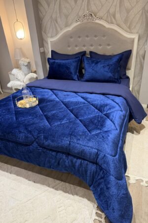 Couette en polaire bleu marine