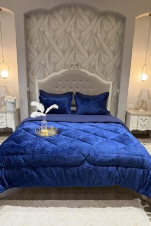Couette en polaire bleu marine