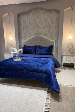 Couette en polaire bleu marine