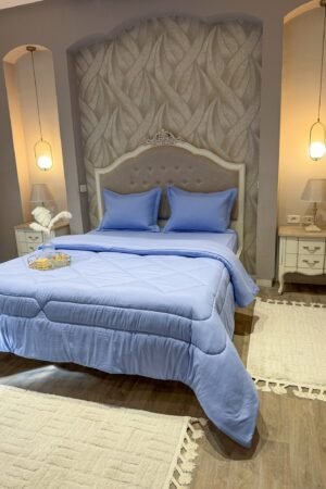 Couette en polaire bleu ciel
