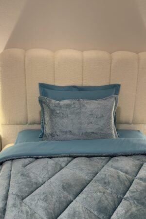 Couette en polaire turquoise (place et demi)