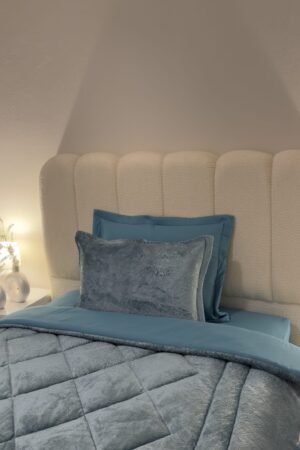 Couette en polaire turquoise (place et demi)