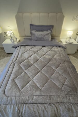 Couette en polaire gris (place et demi)