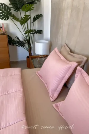Couette BEIGE et ROSE