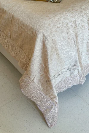 Couvre Lit Mariage BEIGE
