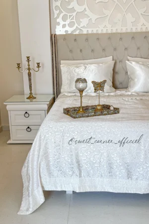 Couvre Lit Mariage BLANC