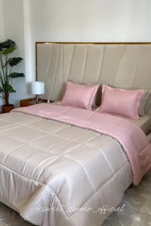 Couette BEIGE et ROSE