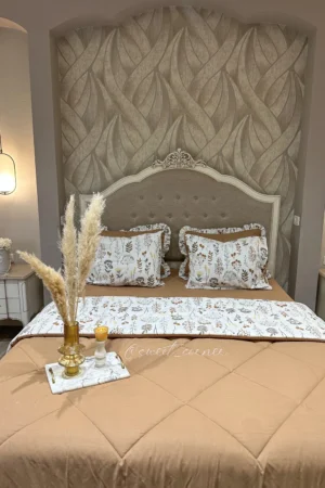 Couette king size PIVOINE caramel