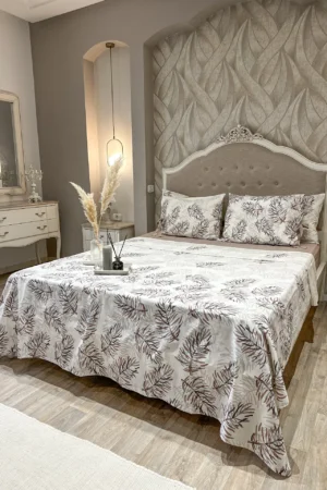 Parure de lit pack «  OLIVIER » chocolat