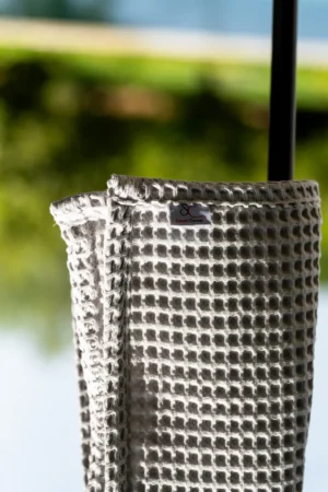 Lot de bain Nid d abeille 3 pièces Gris