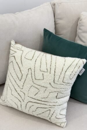 Coussin décoratif BEIGE et BLANC