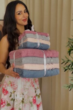 Lot de Serviettes de 8 , Liza V4 Mix