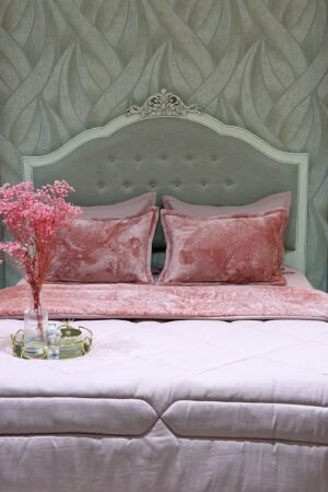 Couette en polaire rose poudré