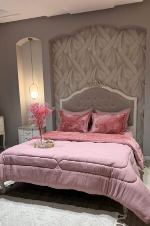 Couette en polaire rose poudré