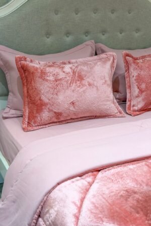 Couette en polaire rose poudré