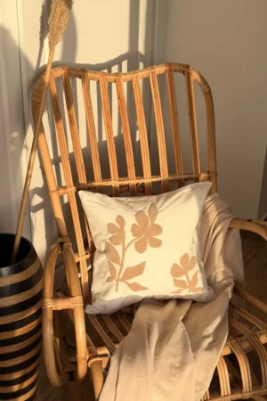 Taie Brodé Caramel