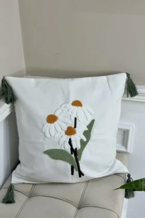 Taie Brodé " Blanche "