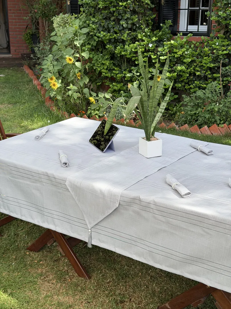 Ensemble de Table 8 Personnes " Gris Clair " , 18 pièces – Image 2
