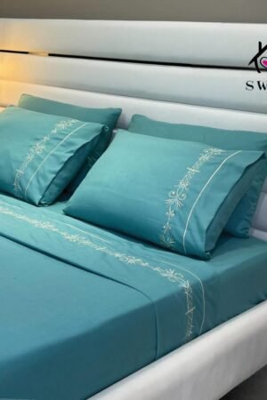 Parure Turquoise brodée