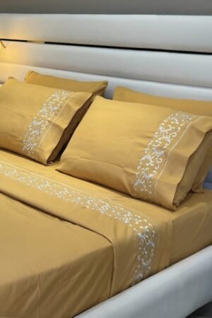 Parure Jaune brodée
