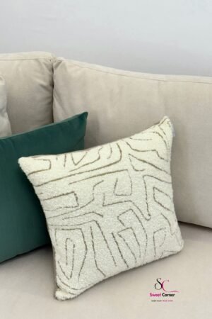 Coussin décoratif BEIGE et BLANC